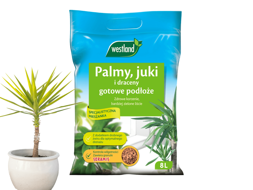 Podłoże do palm, juk i dracen z granulkami seramis i włóknem drzewnym 8l