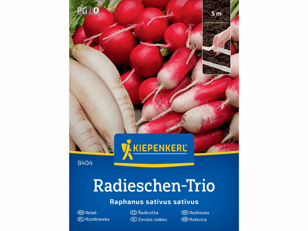 Rzodkiewka 'Radieschen-Trio’ nasiona na taśmie Kiepenkerl
